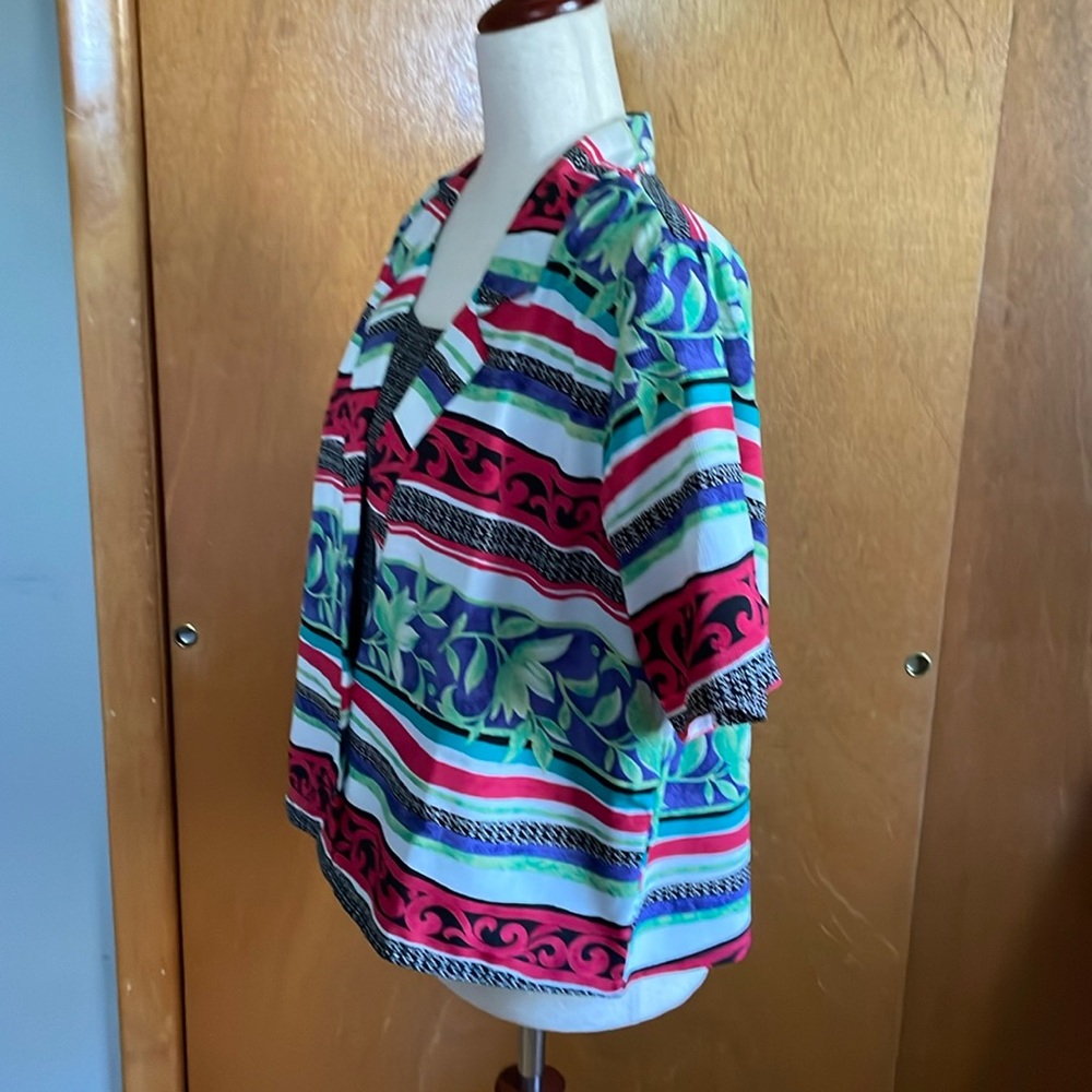 Alfred Dunner Short Sleeves Multicolored Top. Siz… - image 5
